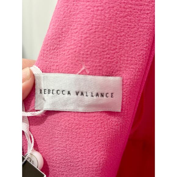 NWT Rebecca Valance Love Bow Sleeveles V-Neck Midi Sheath Dress Pink Women's 6 - Picture 6 of 10